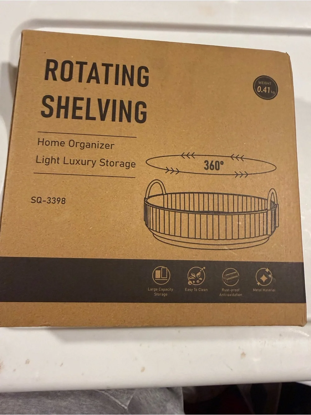 Rotating Shelving Home Organizer - Brown